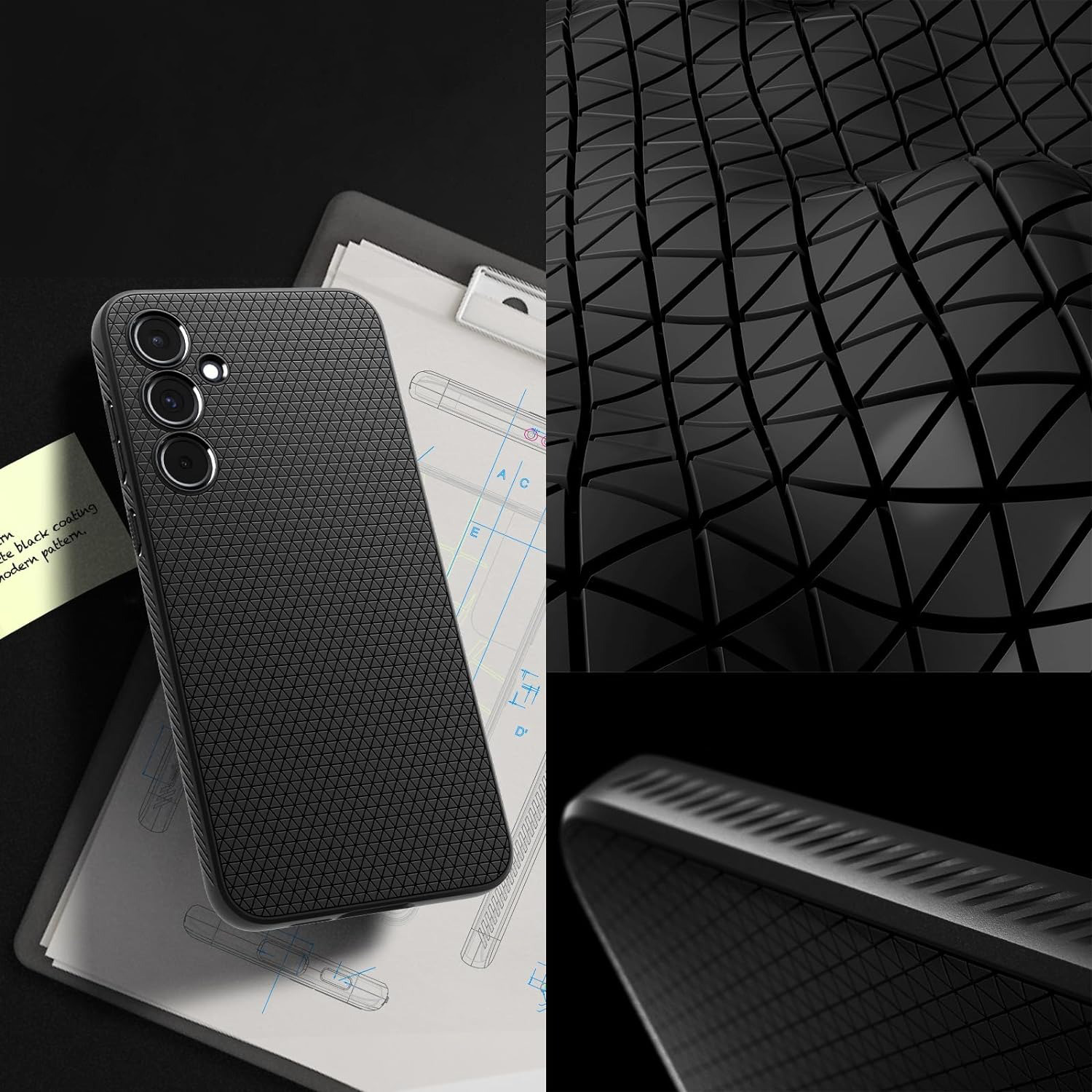 Etui Spigen Liquid Air do Galaxy A55 5G, czarne